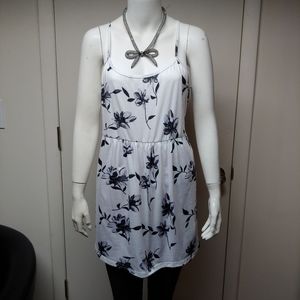 Hibelle Black and White Floral Sleeveless Dress L